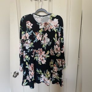 sevilla long sleeve mini dress Botanical Dark Brown Dress